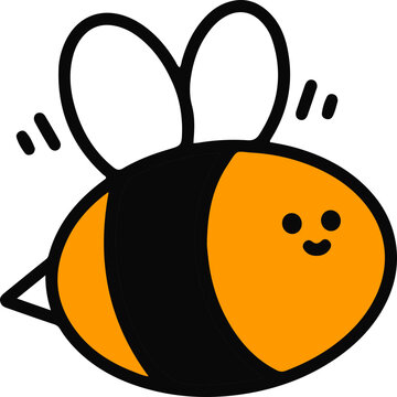 cute bee simple cartoon