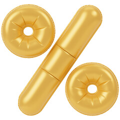 Photo Golden Balloon Numbers 3D Icon Illustration 