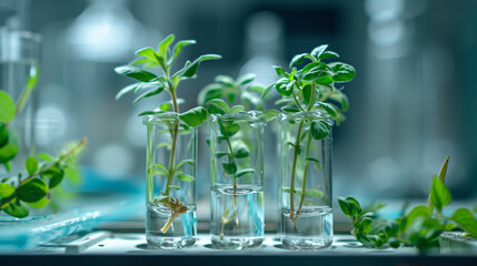 Graftage of microplants in laboratory of biot