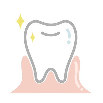 recommend clip art: 歯に付着した着色汚れと歯垢をイメージしたアイコン・イラスト素材