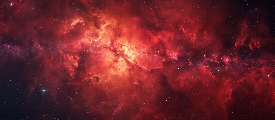 NASA provided high quality photo of red-tinted space.
