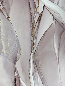 Abstract fluid art in neutral tones. Hand-made with alcohol ink. Features organic flowing shapes and marbling effect. No real property or natural materials depicted.