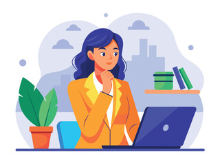 Lawyer woman. Success. Woman thinking. Businesswoman, freelancer. Home office. Strong woman. Business woman. Black woman.