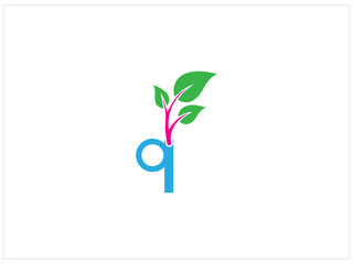 Combination logo,letter with plant design illustration and vector, 