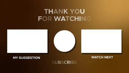 Animation youtube end screen