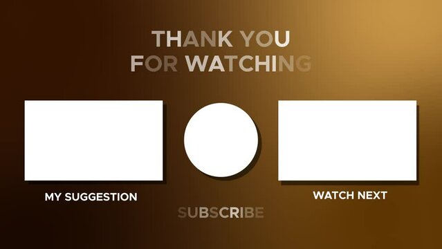 Animation youtube end screen