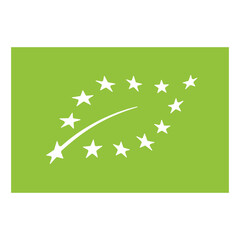 Organic product symbol , EU organic vector illustration