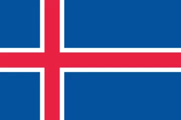 Fotobehang Iceland flag isolated in official colors and proportion correctly vector © Taras