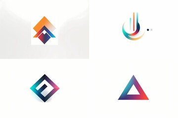 A sleek and modern logo featuring abstract geometric shapes, isolated on a clean white background.