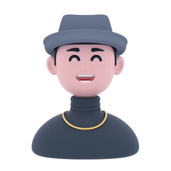 Photo Avatars with different outfits 3D Icon Illustrations 