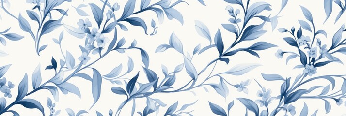 Fototapeta na wymiar abstract blue vintage background with leaves