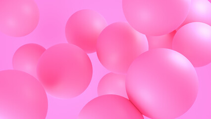 3d rendered abstract pink balls.
