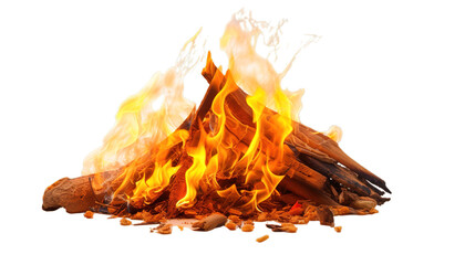 Holika Dahana isolated on transparent background, Generative ai.
