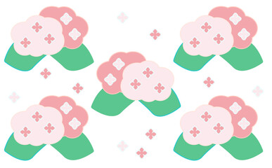 ピンク色のアジサイ