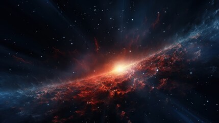 Fototapeta premium Abstract Particle Moving In The Sci-fi Space Wallpaper, Background