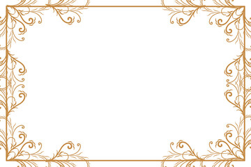 Frame with ornament gold background