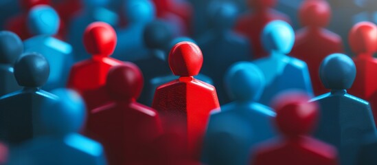 A crowd of colorful people standing together.