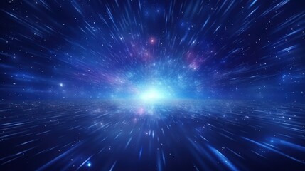 Fototapeta na wymiar Abstract Particle Moving In The Sci-fi Space Wallpaper, Background