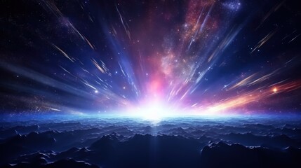 Abstract Particle Moving In The Sci-fi Space Wallpaper, Background