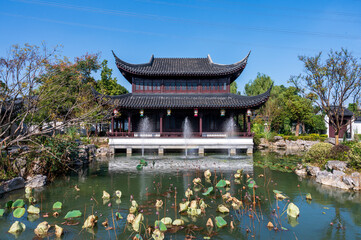 Suzhou Gardens and classical architecture in Jiangnan, China
