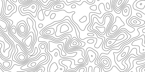 Fototapeta premium Abstract white topography vector background. Topographic map. Geographic mountain relief. counter map wavy line paper textrue. grid curve line abstract vector illustration . 