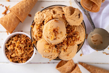 Caramelized onion ice cream