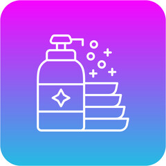 Fototapeta premium Dish Washing Icon