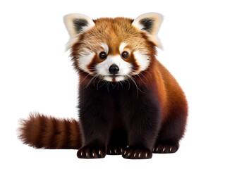 Red Panda, isolated on a transparent or white background