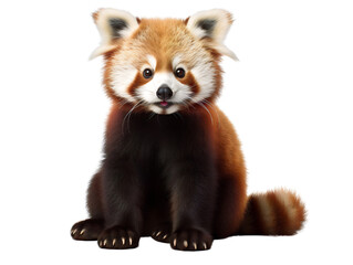 Red Panda, isolated on a transparent or white background