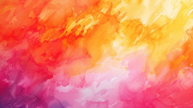 Bright gradient fire watercolor painted texture, abstract gradient fire and smoke background design