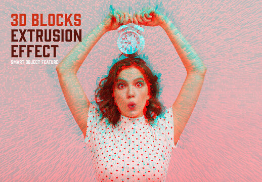 3D Blocks Extrusion Effect