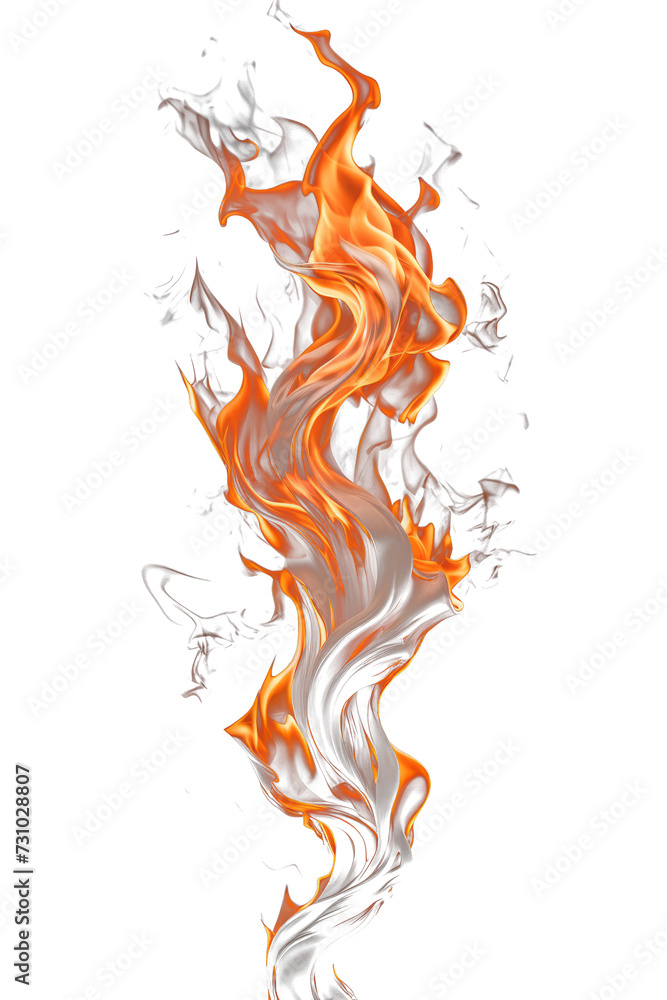 Poster high-resolution realistic flame isolated on transparent background - png image