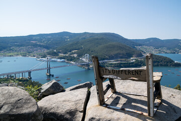 View of one of the so-called best bench in the world in Vigo - Spain