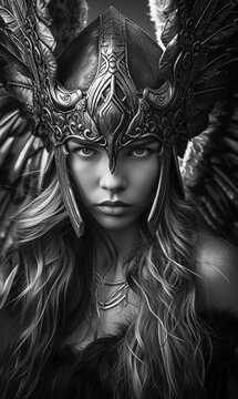 valkyrie in helmet