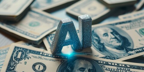 Artificial intelligence and finance concept. - obrazy, fototapety, plakaty