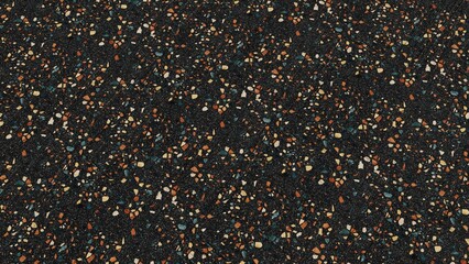 black terrazzo texture background