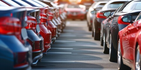 Obraz premium Cars for sale. A number of lots.