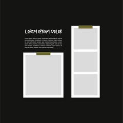 Pictures or photos frame collage abstract photo frames and digital photo wall template