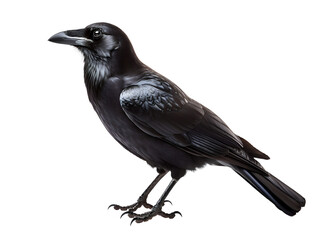 Black Crow, isolated on a transparent or white background