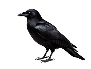 Black Crow, isolated on a transparent or white background