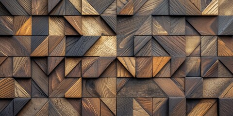 Geometry wooden wall decoration