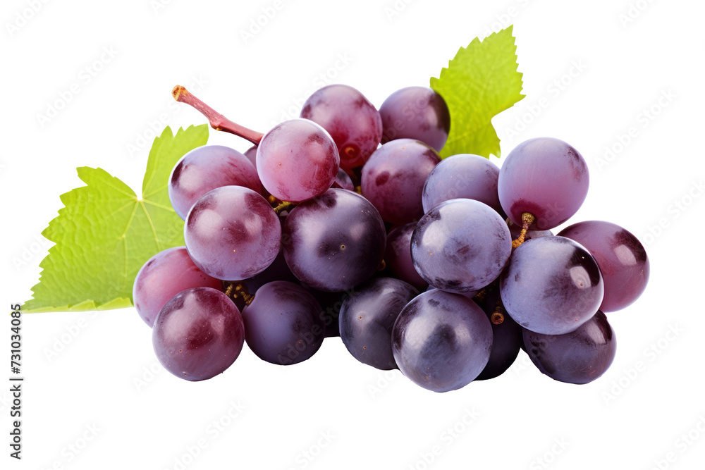 Poster fresh grape clusters isolated on transparent background - high-quality png image for design use