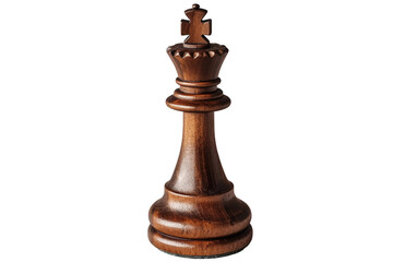 King Chess Piece on Transparent Background