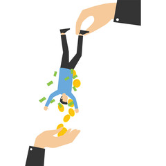 Raise taxes, governments increase taxes or steal money from people, unethical people overcharge bills, interest to pay them off, greedy businessmen make little people tremble to get all their money.