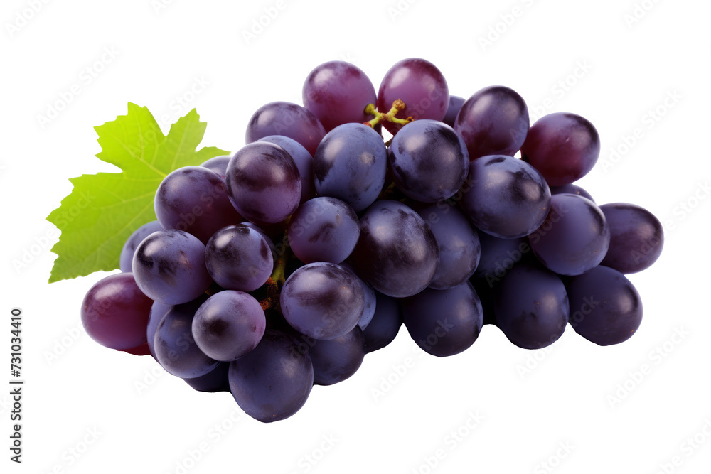 Poster fresh grape clusters isolated - high-resolution png with transparent background