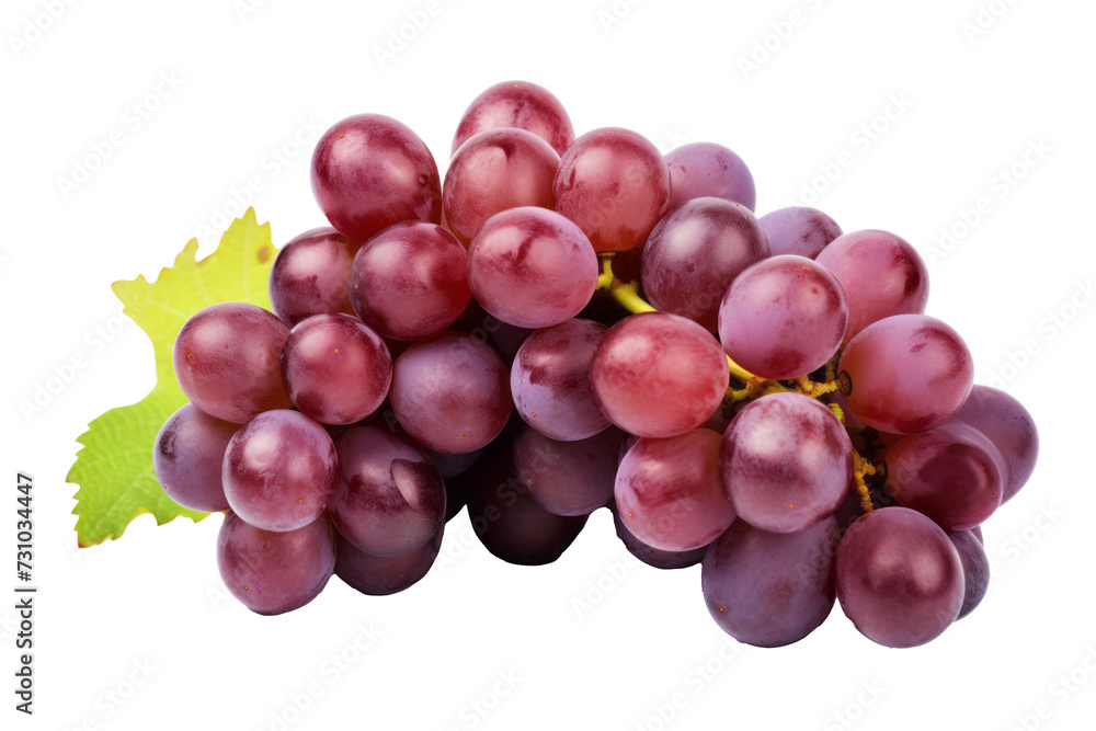 Poster luscious grape clusters on transparent background - high-quality png image