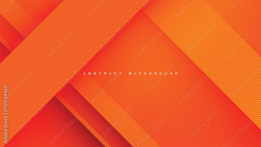 Poster orange gradient abstract background lines decorative design vector.