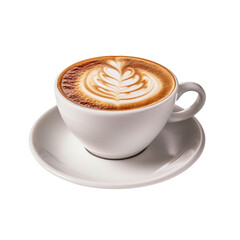Latte isolated on transparent background