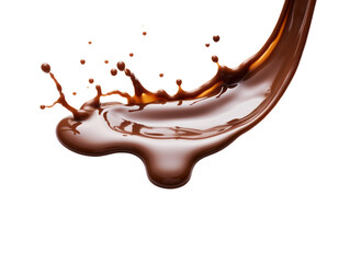Delicious Liquid Chocolate Drizzle on Transparent Background - High Quality PNG