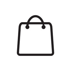 shopping bag icon with outline style